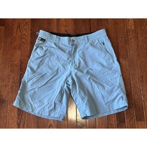 Howler Brothers Light Blue Nylon Unlined Mens Boardshort Size 35